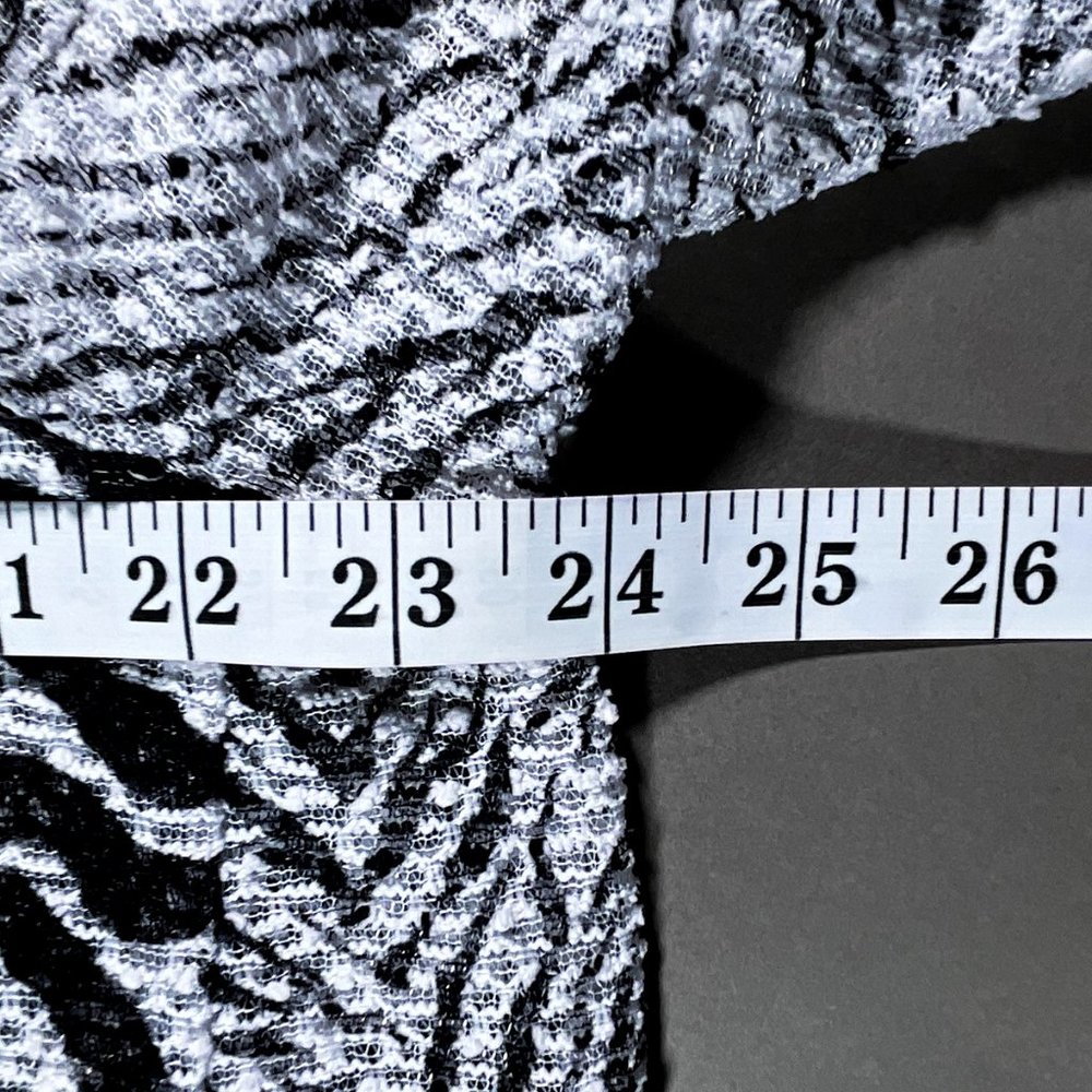 Travelers by Chico's B/W Zebra Print Jacket Sheer Open‎ Front Size 3 or US 16 - Picture 12 of 16